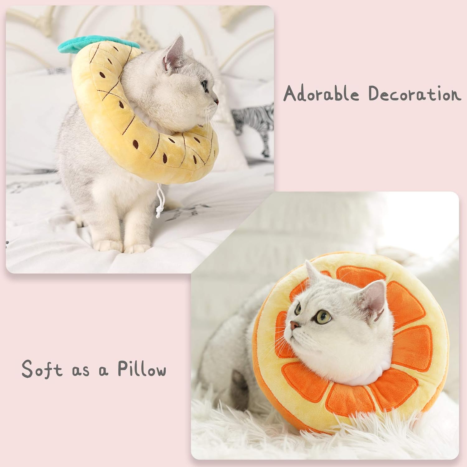 Cute Cat Collar Cone For Recovery After Surgery Adjustable Cat Cone With Soft Fabric For Kittens