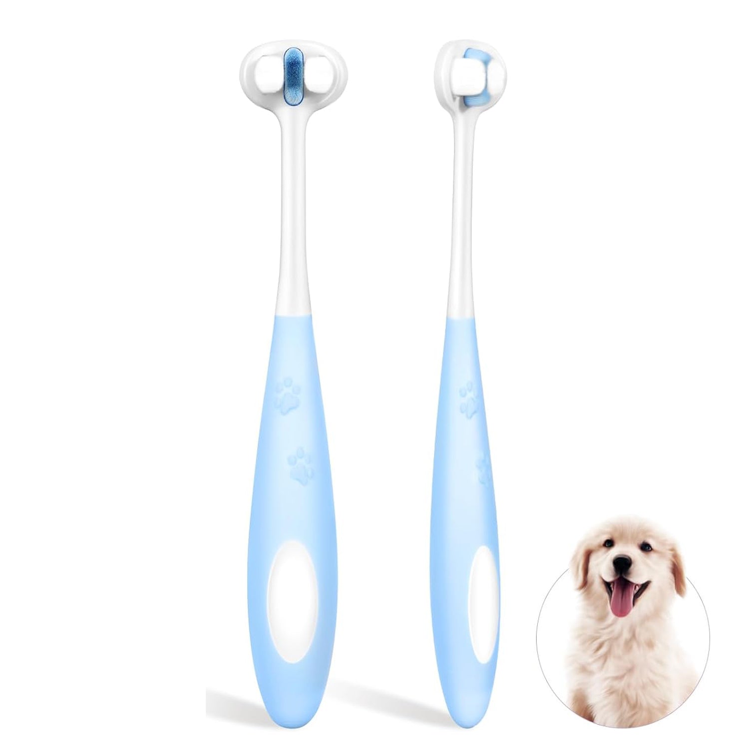 Ultra-Soft 3-Sided Dog Toothbrush Dental Care Kit