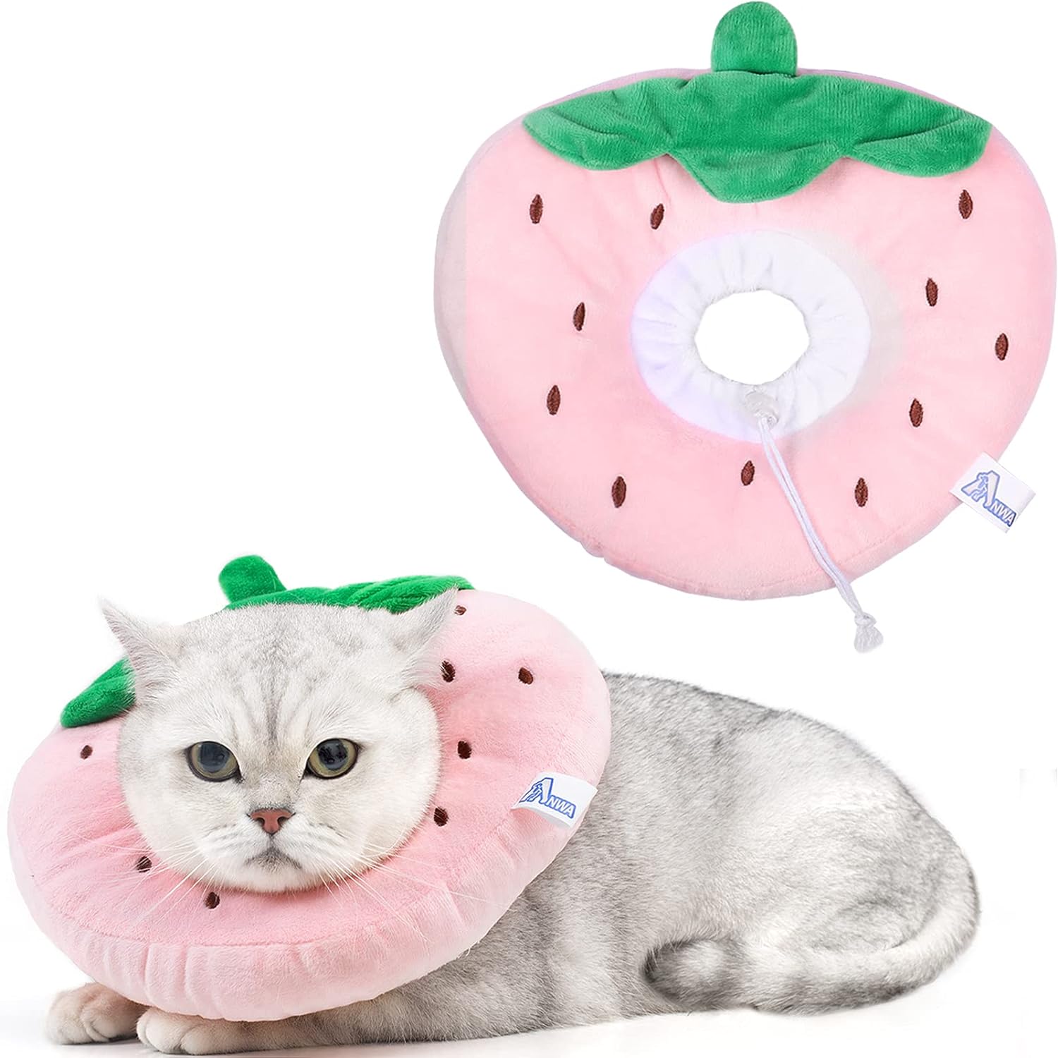 Cute Cat Collar Cone For Recovery After Surgery Adjustable Cat Cone With Soft Fabric For Kittens