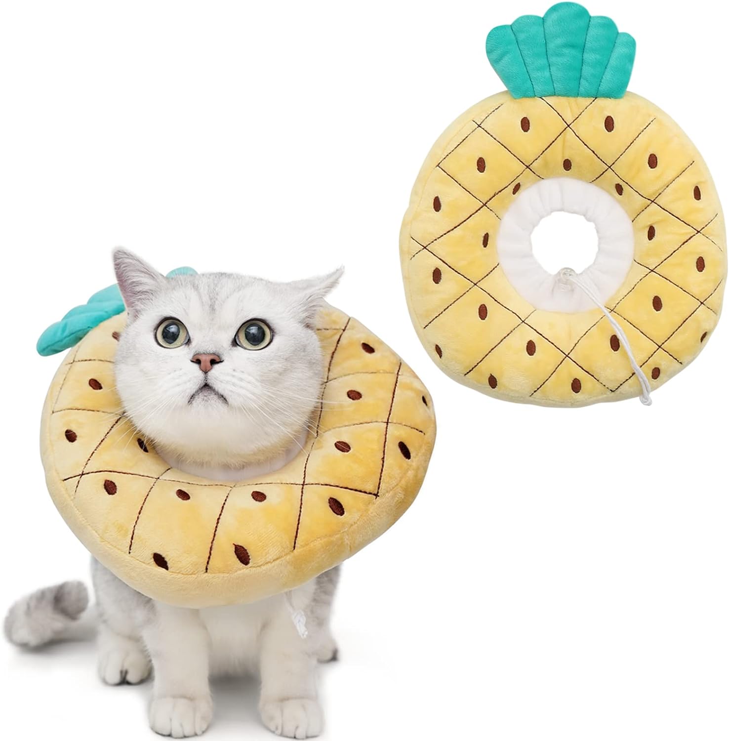 Cute Cat Collar Cone For Recovery After Surgery Adjustable Cat Cone With Soft Fabric For Kittens